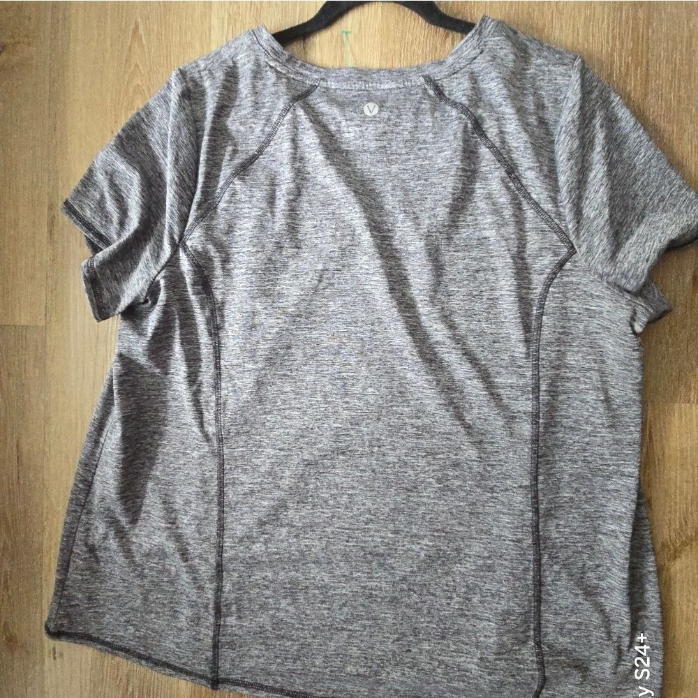 Gray V-Neck Women's Top - Picture 5 of 6